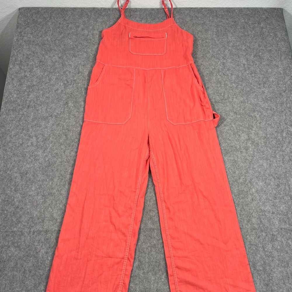 Roark‎ Spritz Red Daytrip Organic Cotton Overalls Jumpsuit Women's Size Small